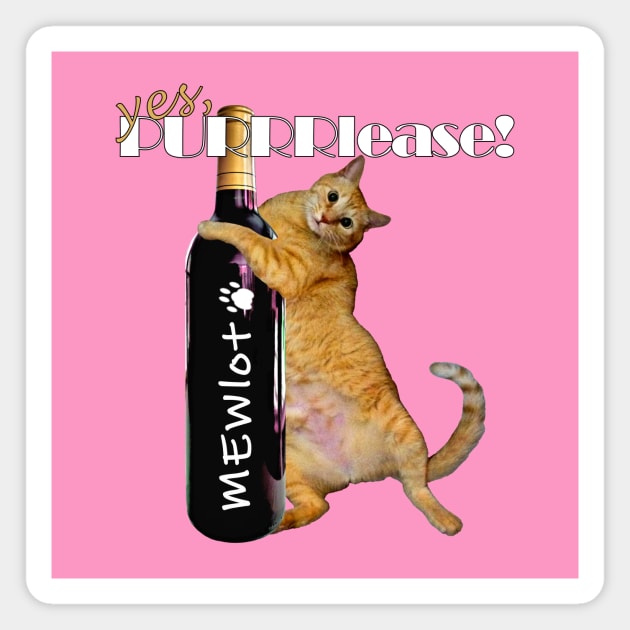 MEWlot? Yes, PURRRlease! Magnet by RawSunArt